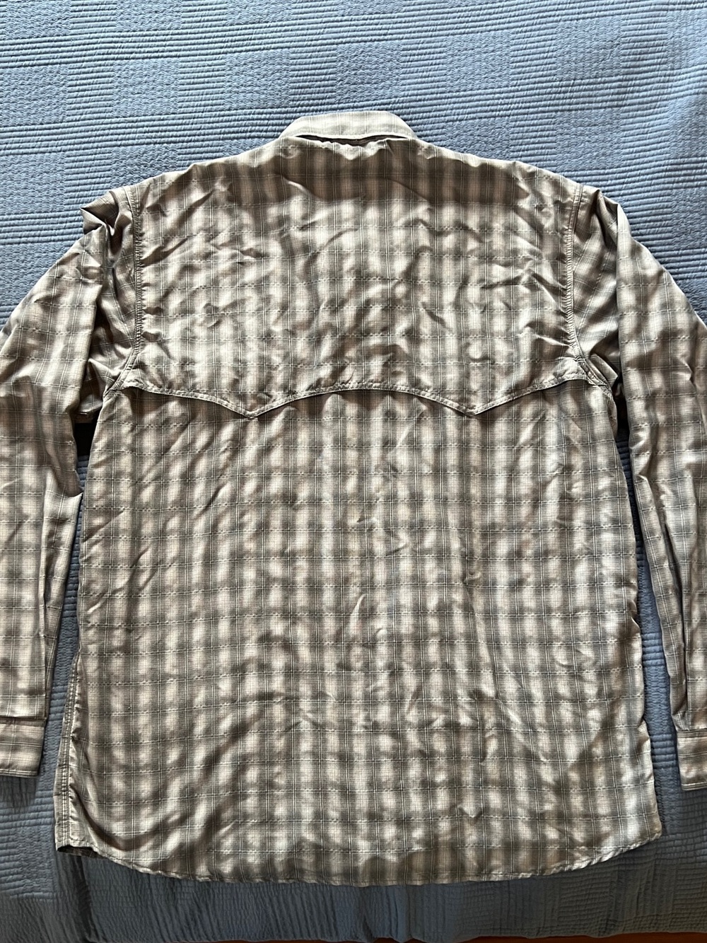 Simms Men's Big Sky Long Sleeve Gray Plaid Button-Down Shirt size large - Picture 4 of 9